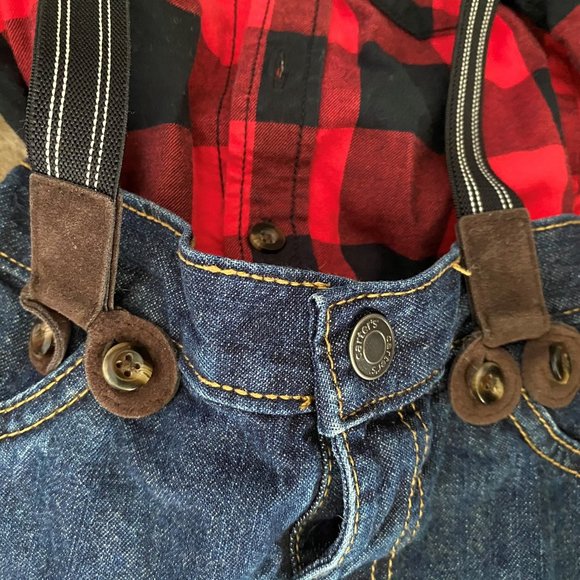 18 mos Carter's 3 Piece Outfit with Suspenders - Picture 5 of 7